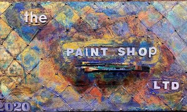 colorful painting with words the paint shop ltd 2020 on top