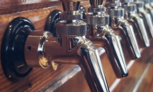 Beer taps at Five Barrel Bullet Brewing Company