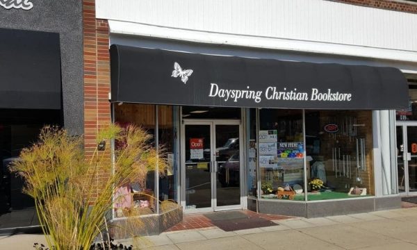 Store front view of Dayspring Christian Bookstore