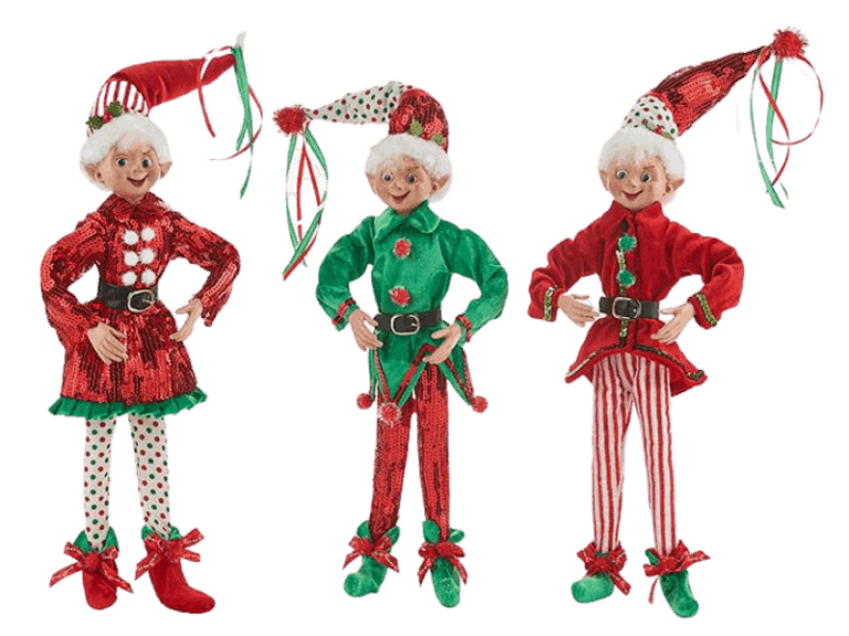 Three elf dolls