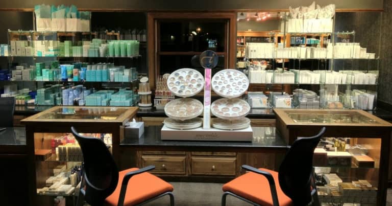 Make up counter at Marks Place Spa and Salon